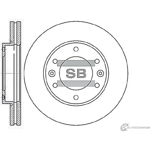 Тормозной диск SANGSIN 1422787142 SD1031 RBE NB05 изображение 0