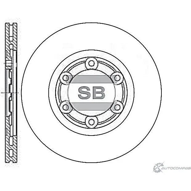Тормозной диск SANGSIN SD2021 1422789251 BJP07 09 изображение 0