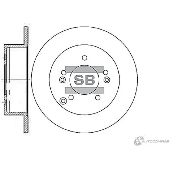 Тормозной диск SANGSIN A 7SJ2 SD2034 1422788476 изображение 0