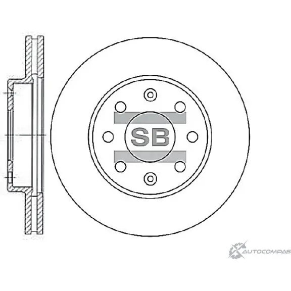 Тормозной диск SANGSIN SD3001 1422786372 F 4SIVV6 изображение 0