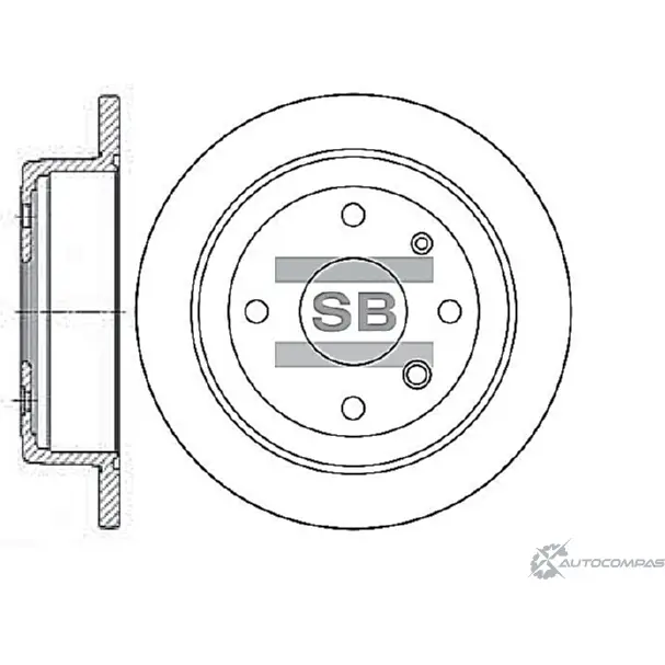 Тормозной диск SANGSIN 1422786359 SD3008 E7 558