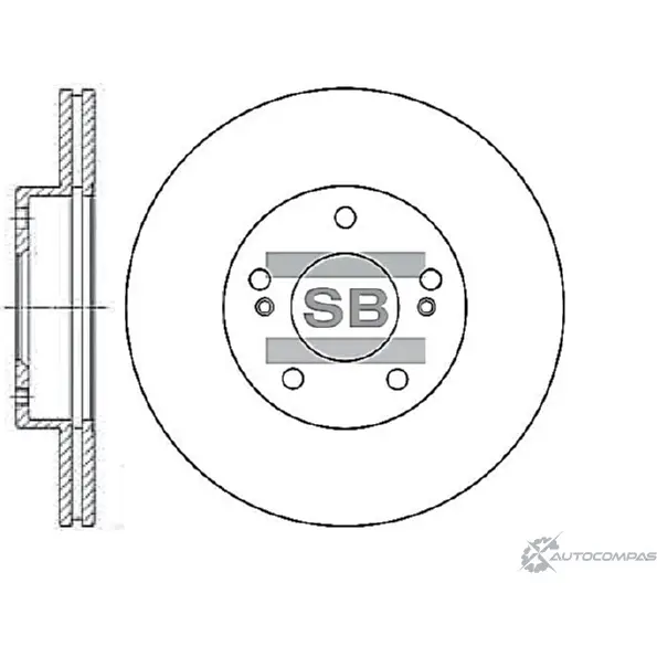Тормозной диск SANGSIN SD3016 GA 7HA 1422789572 изображение 0