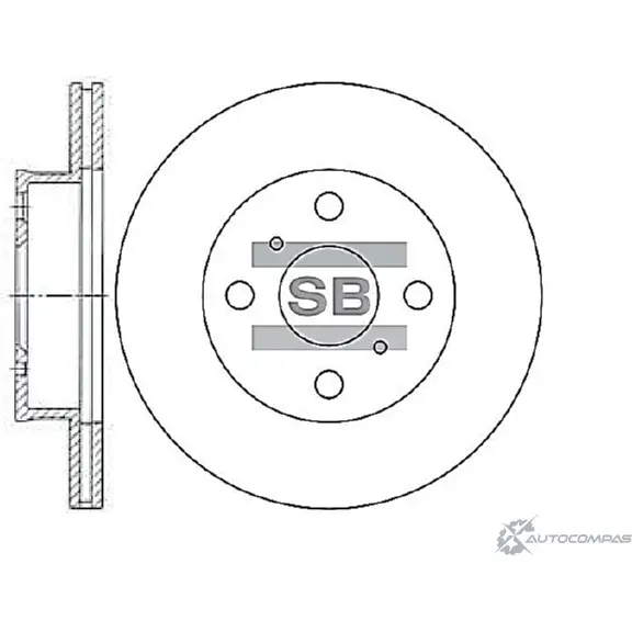 Тормозной диск SANGSIN BO EGW SD4009 1422790053 изображение 0