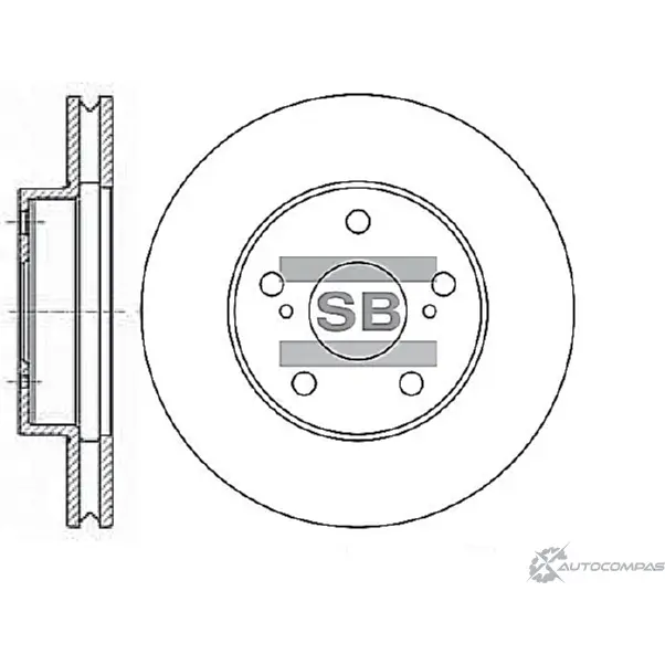 Тормозной диск SANGSIN 1422790058 SD4014 OVL 97AU изображение 0