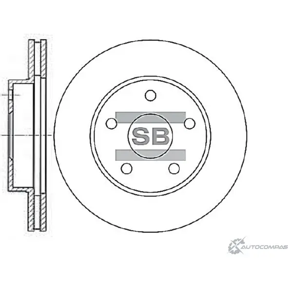 Тормозной диск SANGSIN SD4018 1422790062 R RQDU0S изображение 0