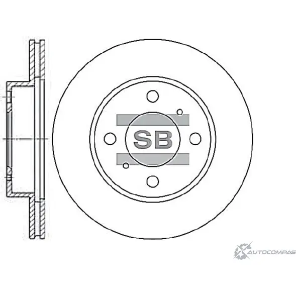Тормозной диск SANGSIN SD4303 Q JV0HGF 1422789455 изображение 0