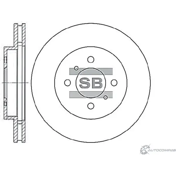Тормозной диск SANGSIN HCM BK 1422785820 SD4309 изображение 0