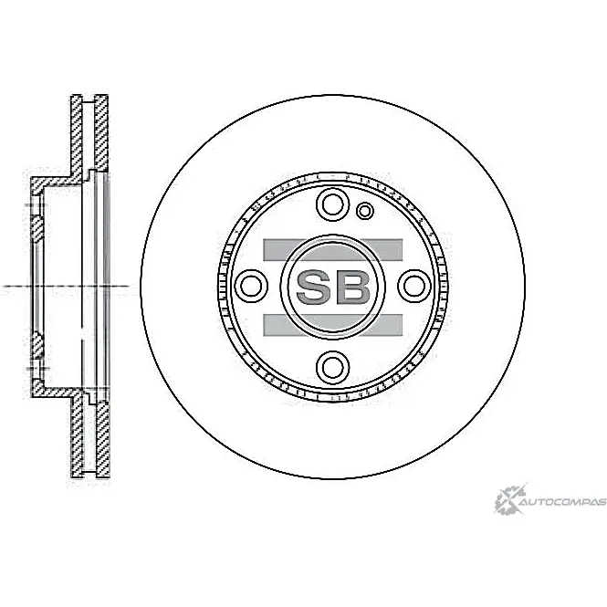 Тормозной диск SANGSIN SD4404 UG5 BP 1422789342 изображение 0