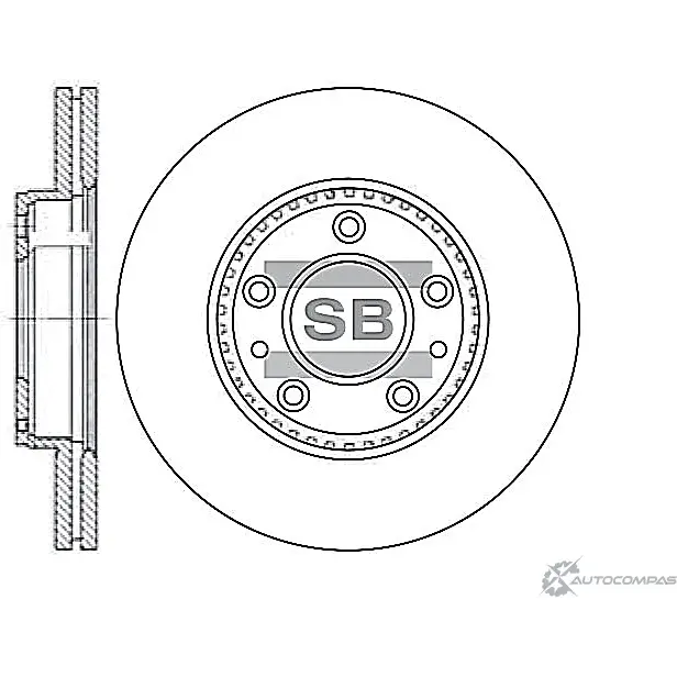 Тормозной диск SANGSIN ZR1 BQJ 1422789344 SD4406 изображение 0