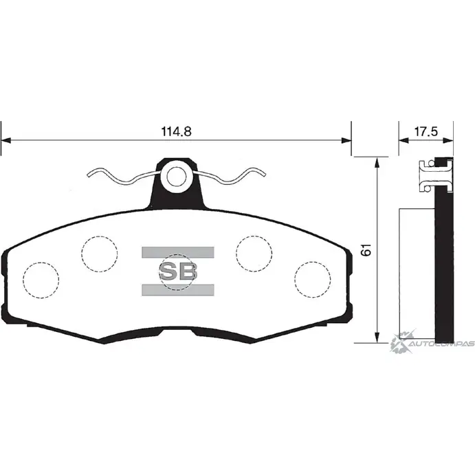 Тормозные колодки дисковые SANGSIN SF7 DNM 1420575609 SP1028