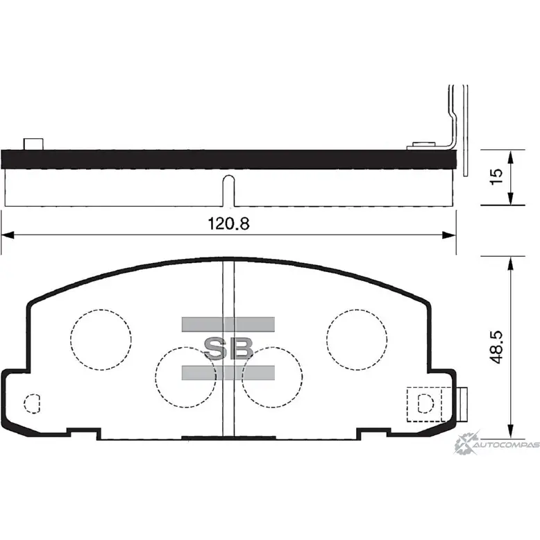 Тормозные колодки дисковые SANGSIN U2 PTO6 SP1052 1422789070