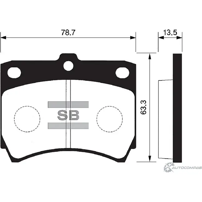 Тормозные колодки дисковые SANGSIN 1422788407 JN9 9QP SP1073
