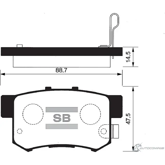 Тормозные колодки дисковые SANGSIN 4DBR Q SP1076-R 1420937196 изображение 0