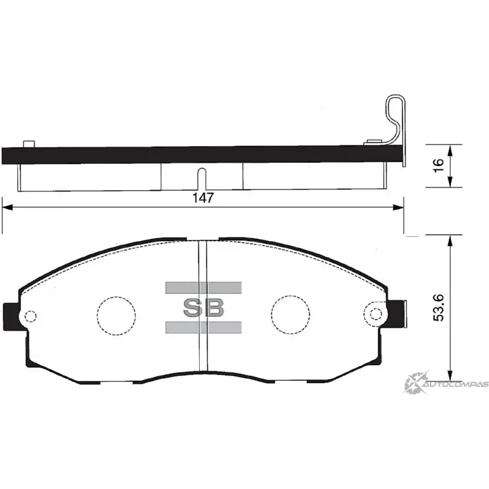 Тормозные колодки дисковые SANGSIN 1420575649 SP1099 WE 9ZDE8