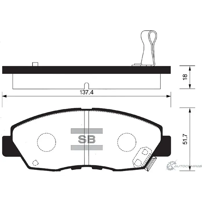 Тормозные колодки дисковые SANGSIN SP1109 GI TT9R 1420575579