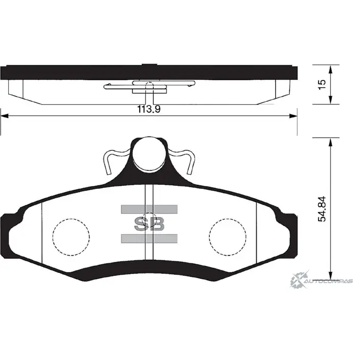 Тормозные колодки дисковые SANGSIN 1420575645 Y3XG FG SP1114