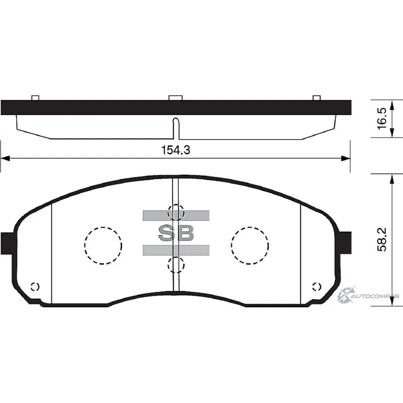 Тормозные колодки дисковые SANGSIN 1422788729 E TLHUG SP1177