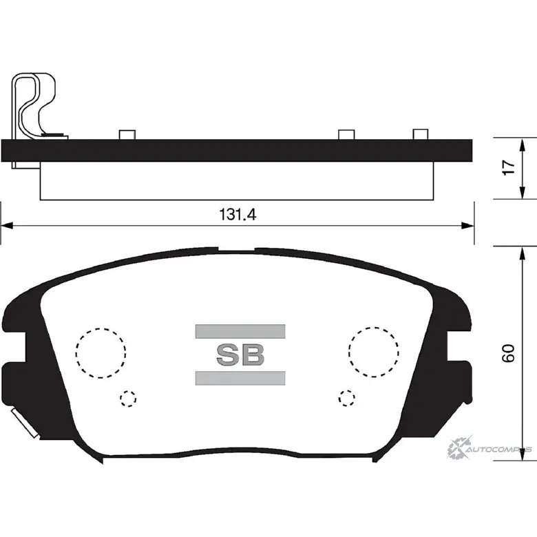 Тормозные колодки дисковые SANGSIN 2NU U2 1420575713 SP1182