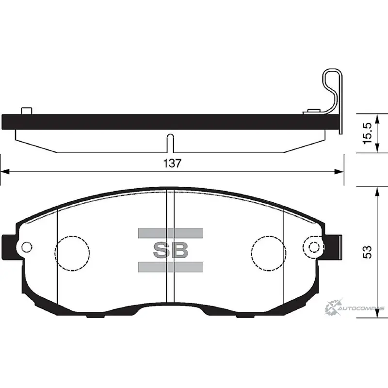 Тормозные колодки дисковые SANGSIN SP1183 ZW WUYU 1420575541