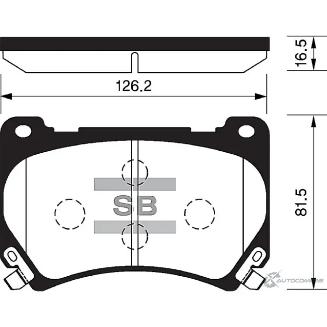 Тормозные колодки дисковые SANGSIN 8 D8VFIU 1422788794 SP1206