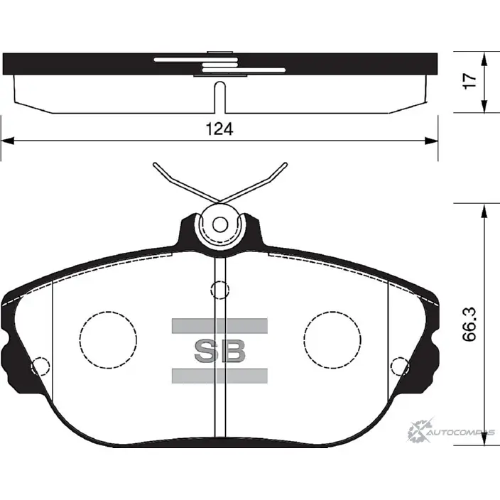 Тормозные колодки дисковые SANGSIN 1422786104 SP1263 DVHY S
