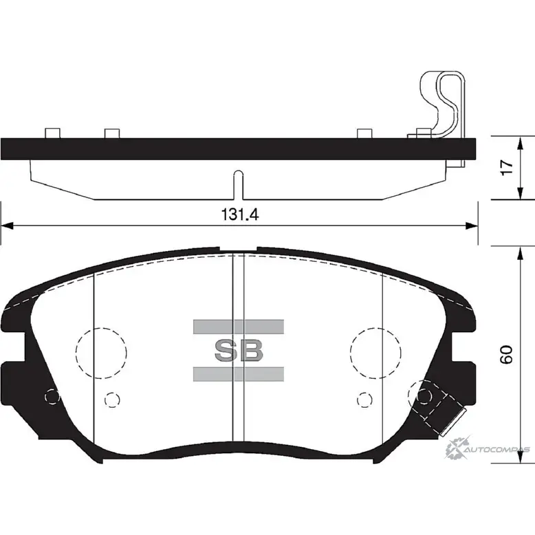 Тормозные колодки дисковые SANGSIN SP1402 1420939743 ZT PPW