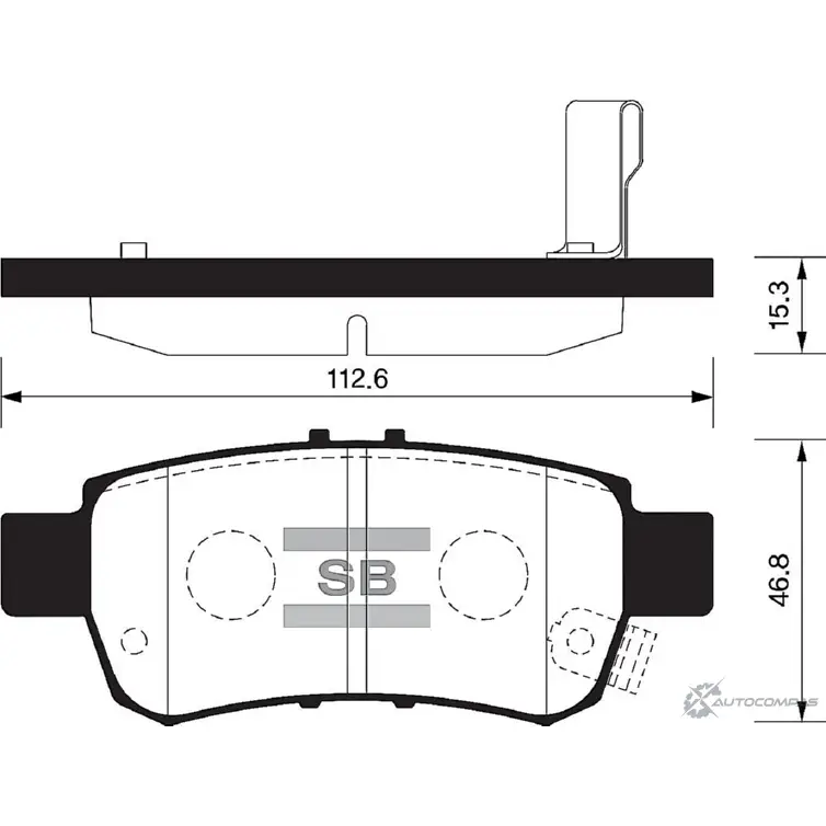 Тормозные колодки дисковые SANGSIN SP1428 OTT K34O 1420575525