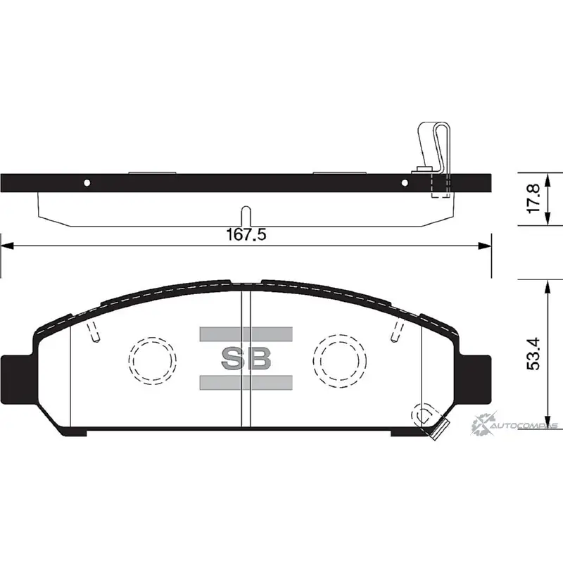 Тормозные колодки дисковые SANGSIN SP1454 1420939839 V9F 1XY