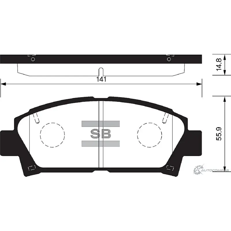 Тормозные колодки дисковые SANGSIN SP1466 2E 64NWD 1420575549