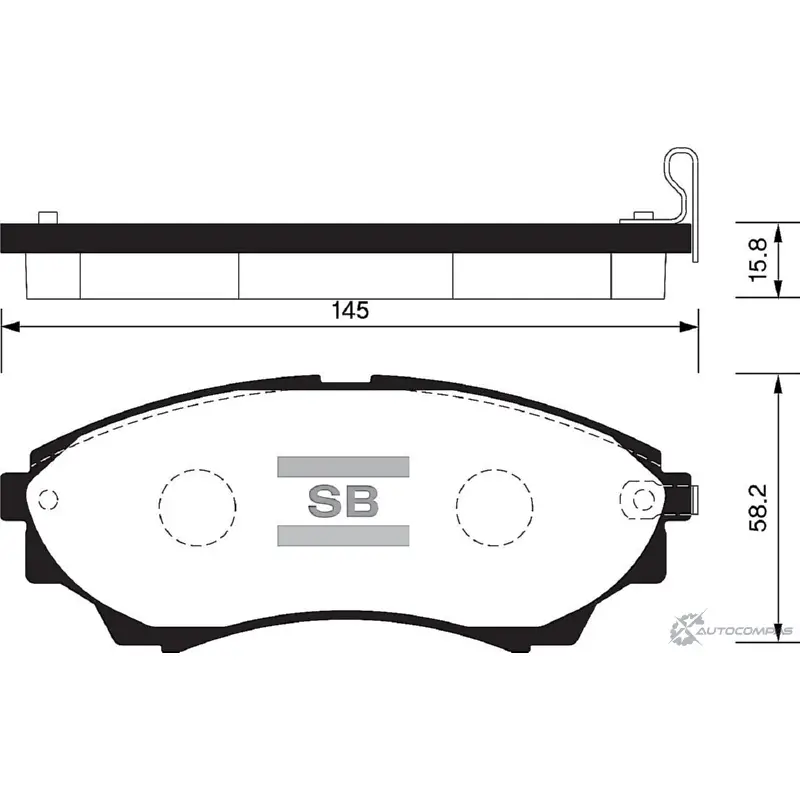 Тормозные колодки дисковые SANGSIN SP1479 1420936869 11DB7 KU изображение 0