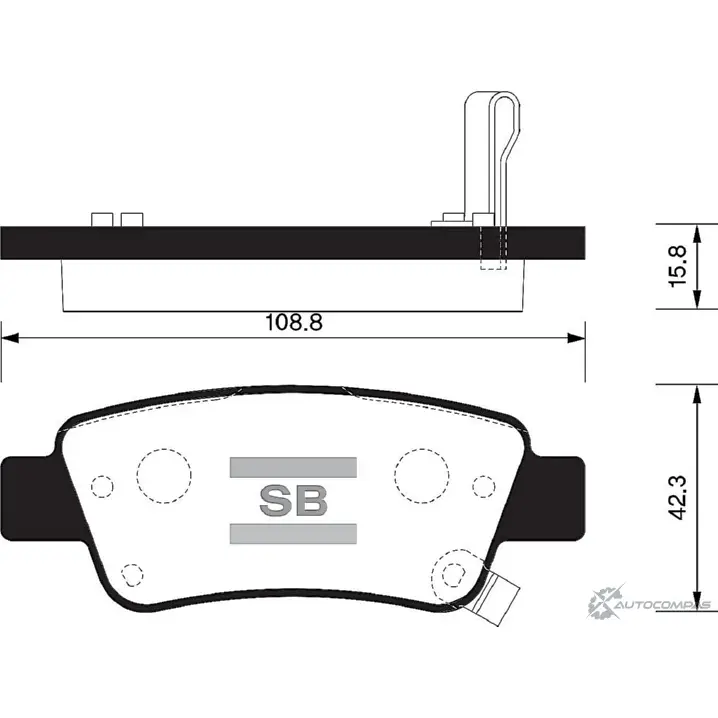 Тормозные колодки дисковые SANGSIN 8M5 FDX7 SP1568 1420575507