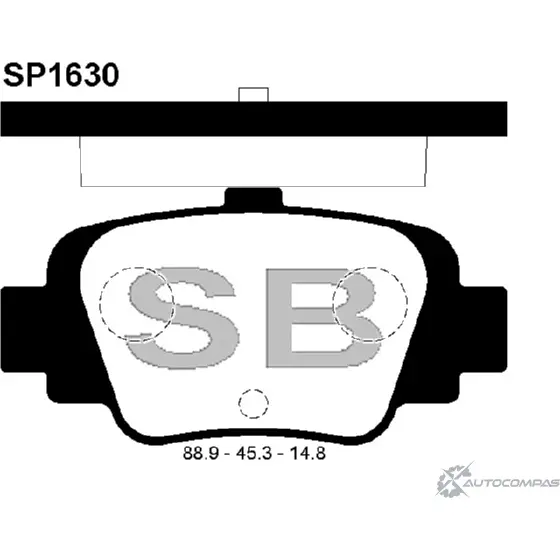 Тормозные колодки дисковые SANGSIN SP1630 1422789592 19YF8 A изображение 0
