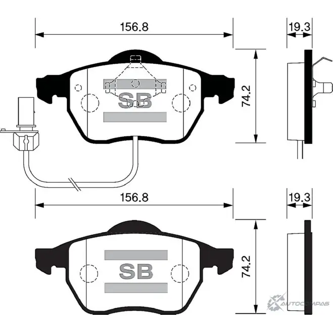 Тормозные колодки дисковые SANGSIN 1420575655 SP2001 DL NSD9