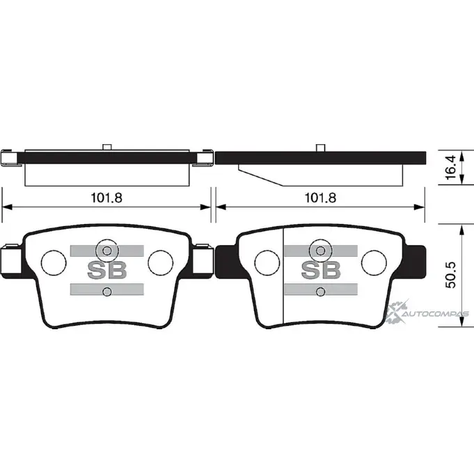 Тормозные колодки дисковые SANGSIN SP2095 RLKBS YE 1420575686 изображение 0