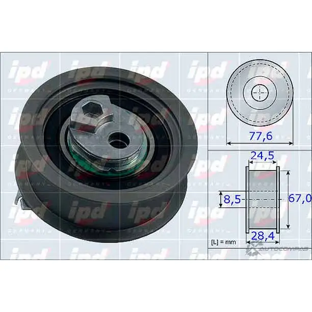 Натяжной ролик ГРМ HEPU 15-3860 A DHOK 1623636