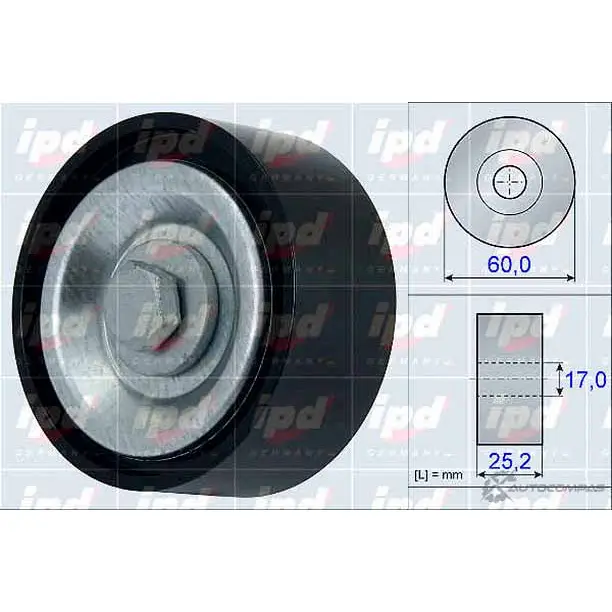 Паразитный ролик приводного ремня HEPU MH 4VHYQ 15-3890 1623640
