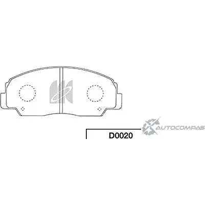 Тормозные колодки, дисковые, комплект KASHIYAMA IZH1J8X T9DU1L 4 1420591914 D0020