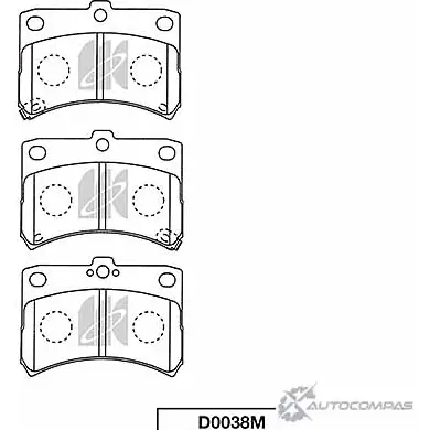 Тормозные колодки, дисковые, комплект KASHIYAMA D0038M B8U YU 1420591918 3YM4V изображение 0