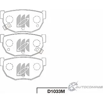 Тормозные колодки, дисковые, комплект KASHIYAMA YXMCZ D1033M 1422915360 Q0 TRASX изображение 0
