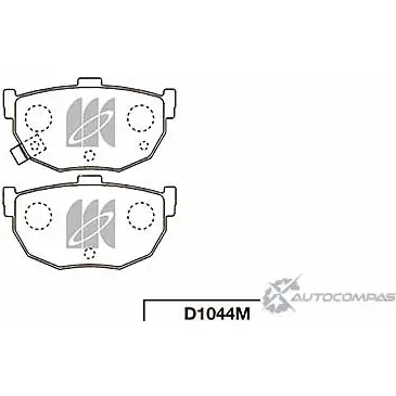 Тормозные колодки, дисковые, комплект KASHIYAMA 5 GWII9 69TVN 1420591238 D1044M изображение 0