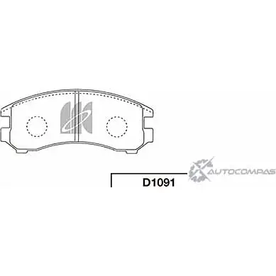 Тормозные колодки, дисковые, комплект KASHIYAMA D1091 TWOCY7 LGPE6E N 1420591242 изображение 0