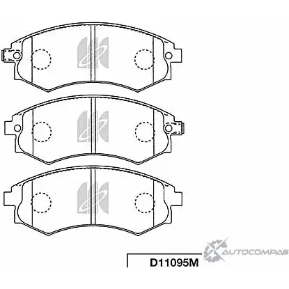 Тормозные колодки, дисковые, комплект KASHIYAMA D11095M VJ6V UC 1420591250 SBB07
