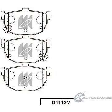 Тормозные колодки задние Hyundai avante 90- Kia cerato 04- KASHIYAMA 1420591266 K B1EQZ D1113M изображение 0