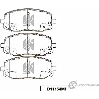 Тормозные колодки, дисковые, комплект KASHIYAMA 515 S4 D11154MH 1420591272 6DKK0Y изображение 0