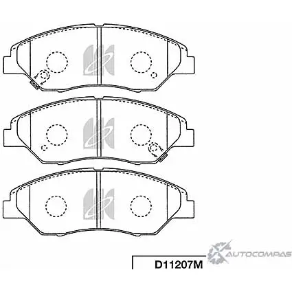 Тормозные колодки, дисковые, комплект KASHIYAMA D11207M 1420591293 CBJ2 PF W57A6