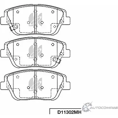 Тормозные колодки передние Hyundai sonata 09- Kia optima 10- KASHIYAMA D11302MH 1420591331 3 YY5J