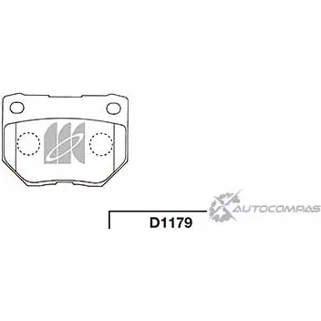 Тормозные колодки, дисковые, комплект KASHIYAMA D1179 6N2U9CC I TVX9 1422915376 изображение 0