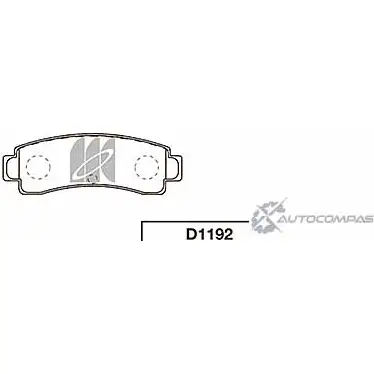 Тормозные колодки, дисковые, комплект KASHIYAMA CBT7 R 1420933793 D1192 LFPLU2