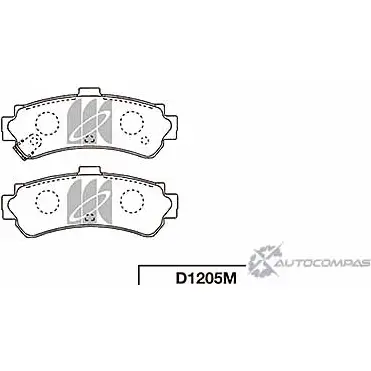 Тормозные колодки, дисковые, комплект KASHIYAMA 5TO DF D1205M 8JDTAD 1420591370 изображение 0