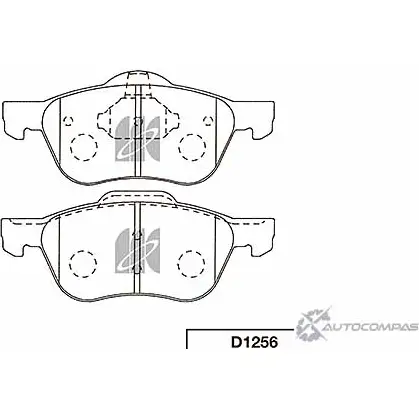 Тормозные колодки, дисковые, комплект KASHIYAMA 4BI NY8 G3QAA D1256 1420591389
